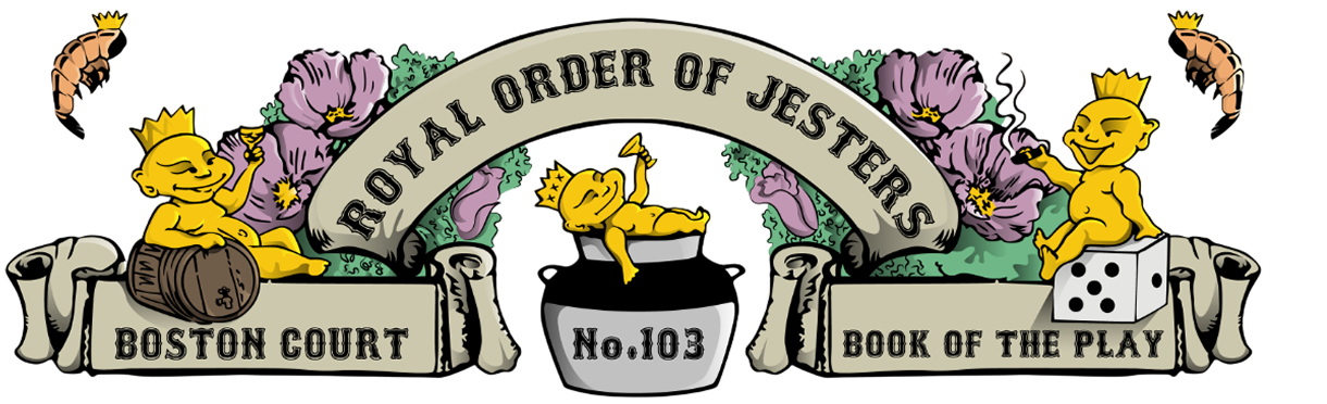 Royal Order of Jesters banner with jesters.
